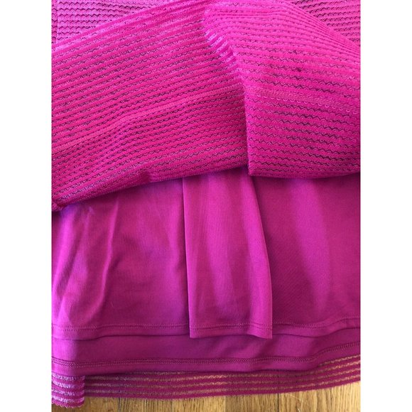 Torrid Womens Plus Size 3 Dark Pink Pleated Skater A-Line Skirt - Picture 3 of 6